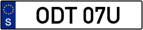 Trailer License Plate